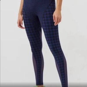 Ivy Park x Adidas Blue Houndstooth Leggings - Size S